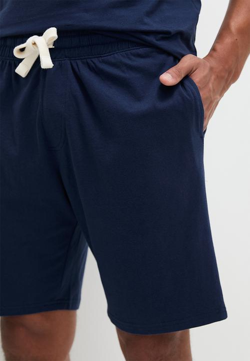STYLE REPUBLIC - Logo tee & short lounge set - navy