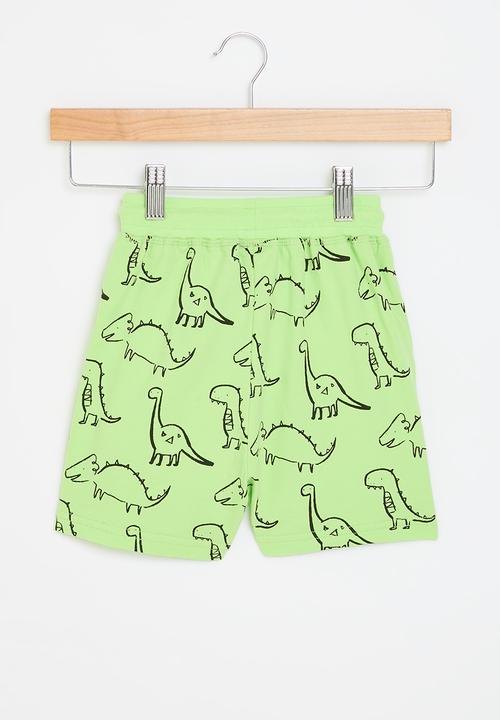 Pop Candy - Printed drawstring shorts - green