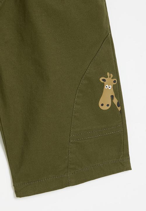 Pop Candy - Elastic waist shorts - green