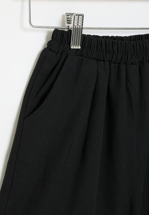 Pop Candy - Elastic waist shorts-black