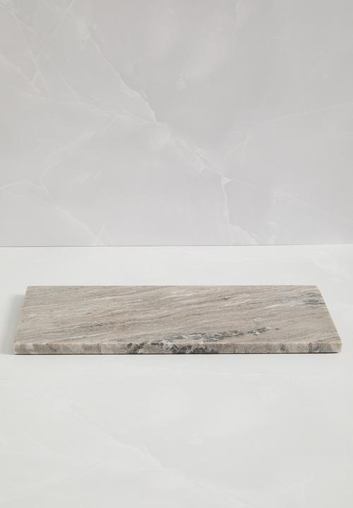 H&S - Marble rectangular candle tray - sand