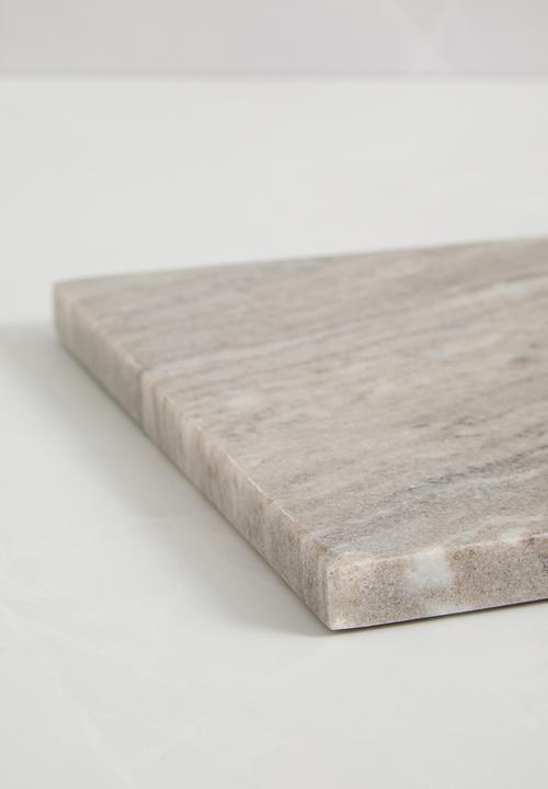 H&S - Marble rectangular candle tray - sand