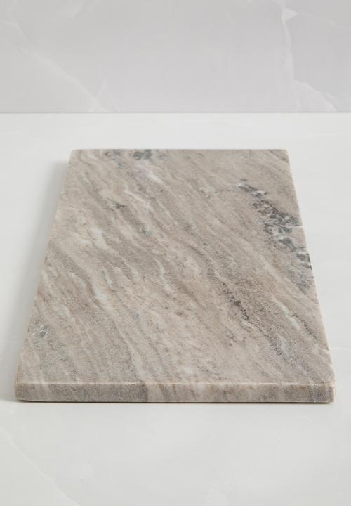 H&S - Marble rectangular candle tray - sand