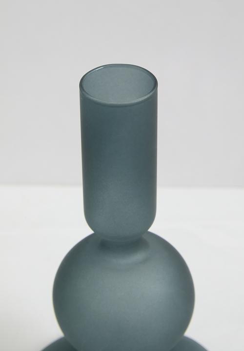 H&S - Stumpy Candle Holder - blue