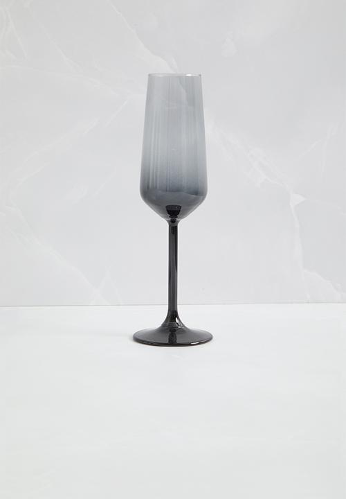 Excellent Houseware - Tigua Champagne Flute Set Of 4 - Onyx