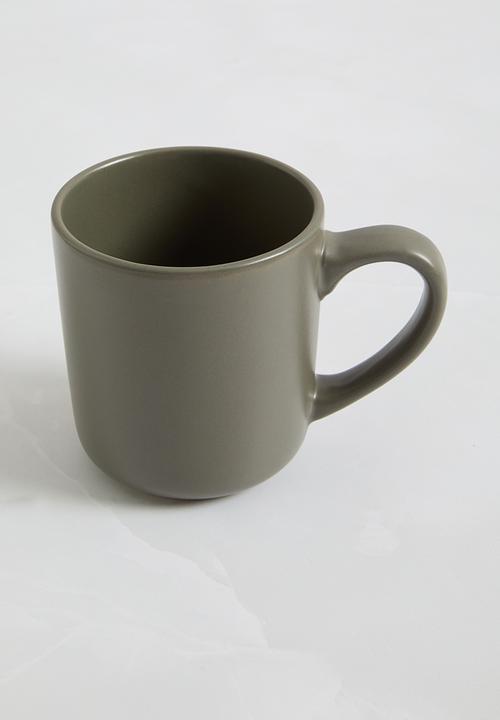 Excellent Houseware - Emble stoneware mug set of 4 - green