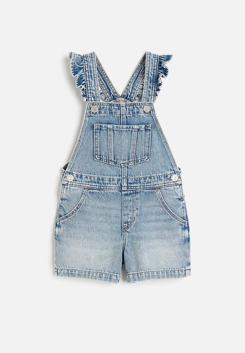 H&M - Denim dungaree shorts - blue