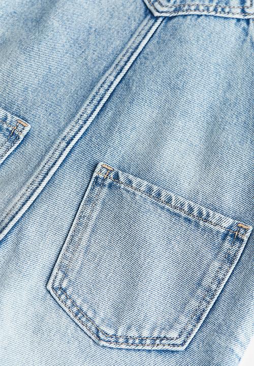 H&M - Denim dungaree shorts - blue