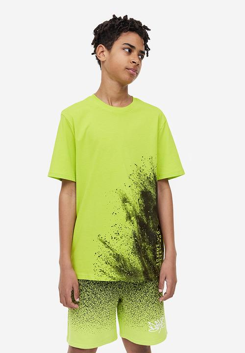 H&M - Printed cotton t-shirt - green
