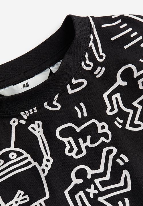 H&M - Printed t-shirt - black