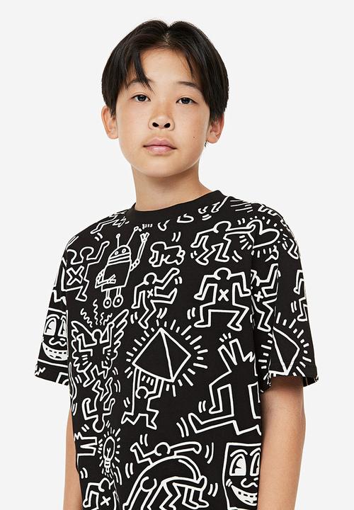 H&M - Printed t-shirt - black