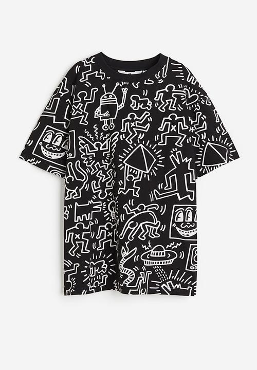 H&M - Printed t-shirt - black