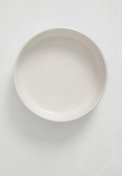 Excellent Houseware - Emble stoneware pasta bowl set of 4 - white