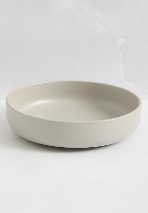 Excellent Houseware - Emble stoneware pasta bowl set of 4 - grey