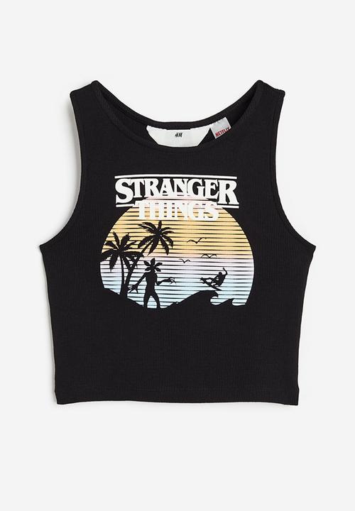 H&M - Ribbed vest top - black