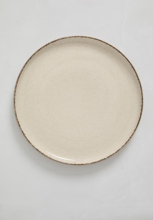 Excellent Houseware - Asara dinner plate set of 4 - beige