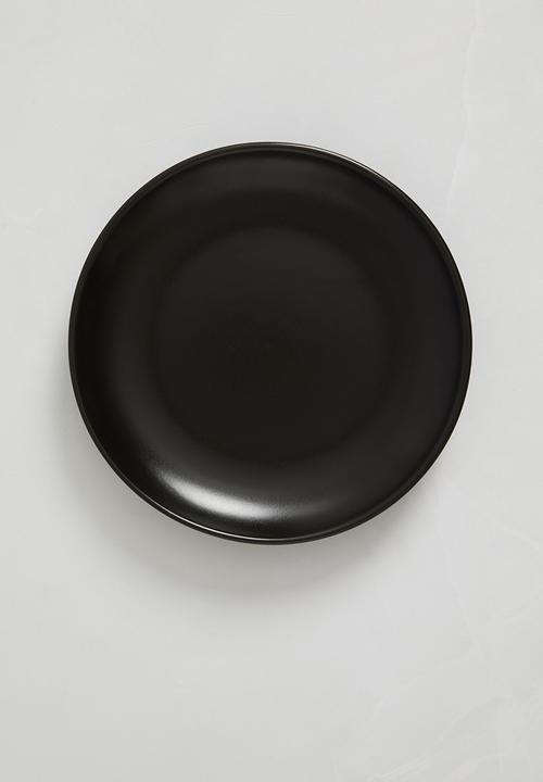 Excellent Houseware - Emble stoneware side plate set of 4 - black