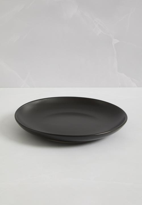 Excellent Houseware - Emble stoneware side plate set of 4 - black