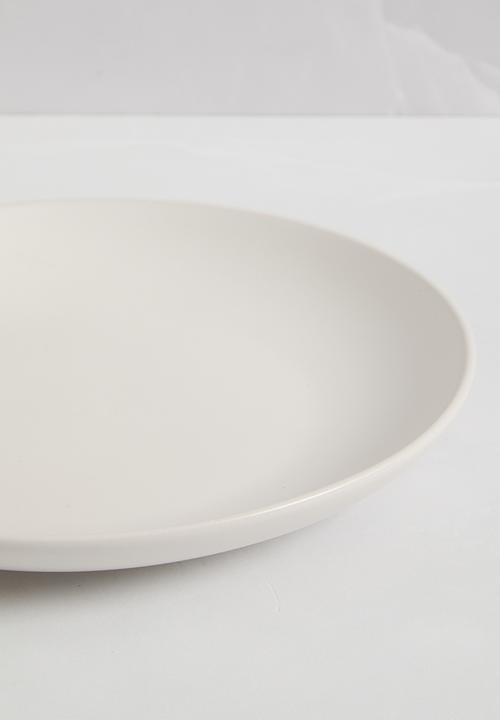 Excellent Houseware - Emble stoneware side plate set of 4 - white