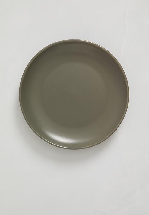Excellent Houseware - Emble stoneware side plate set of 4 - green
