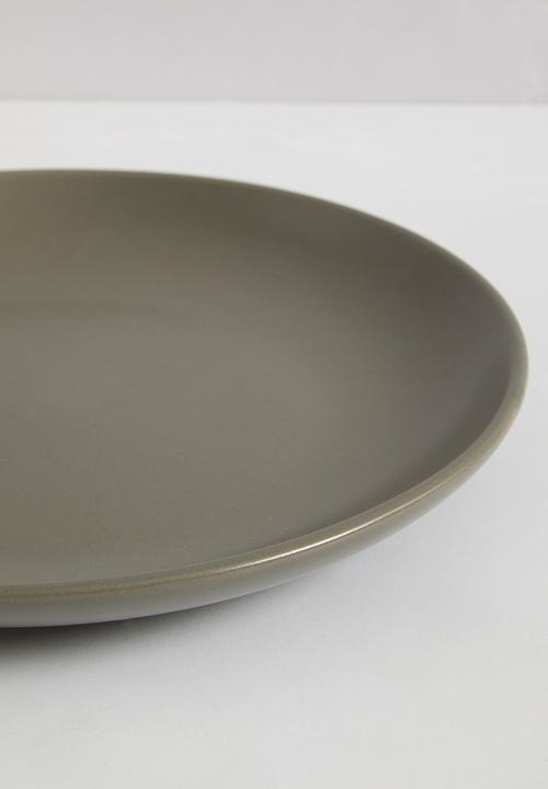 Excellent Houseware - Emble stoneware side plate set of 4 - green