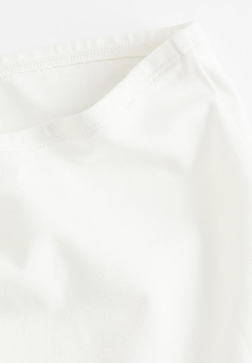 H&M - Jersey bandeau top - cream 
