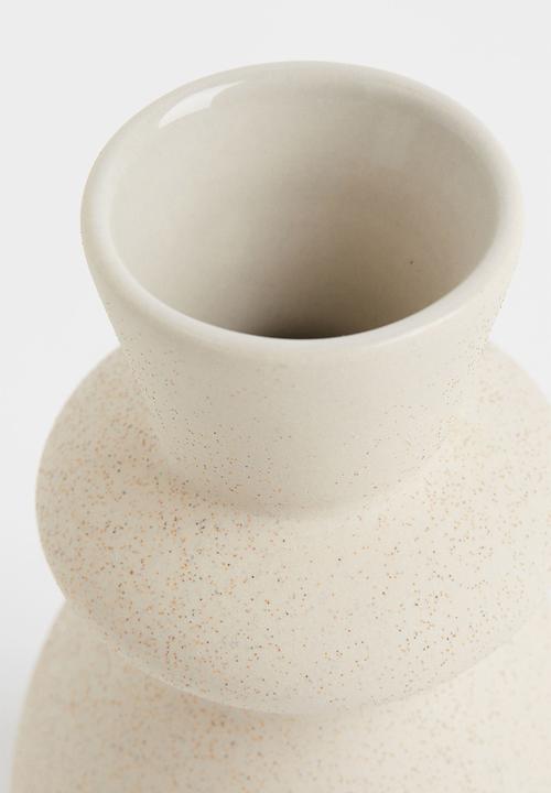 H&M - Small stoneware vase - beige