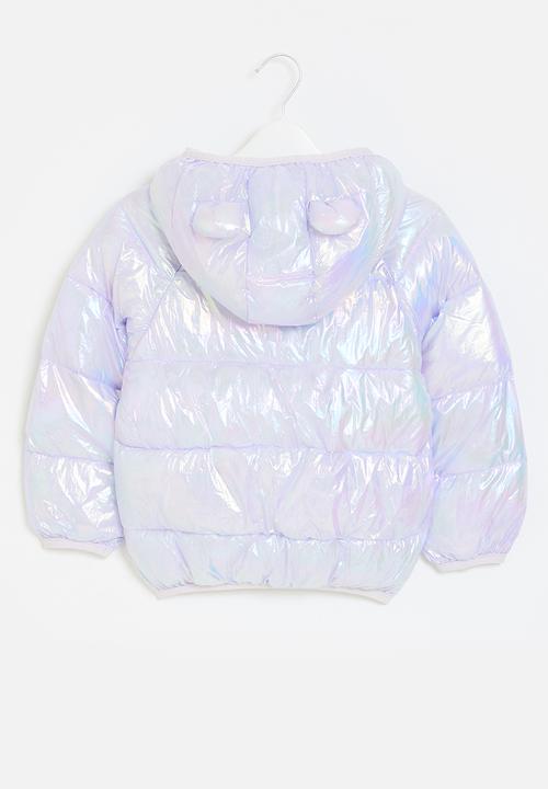 Pop Candy - Metallic puffer jacket - silver