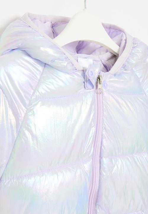 Pop Candy - Metallic puffer jacket - silver