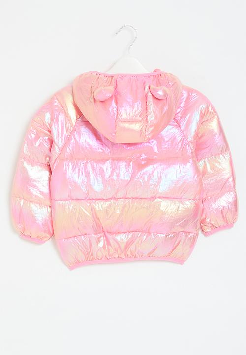 Pop Candy - Metallic puffer jacket - pink