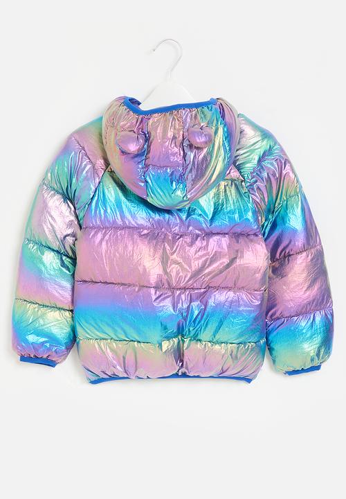Pop Candy - Metallic puffer jacket - purple