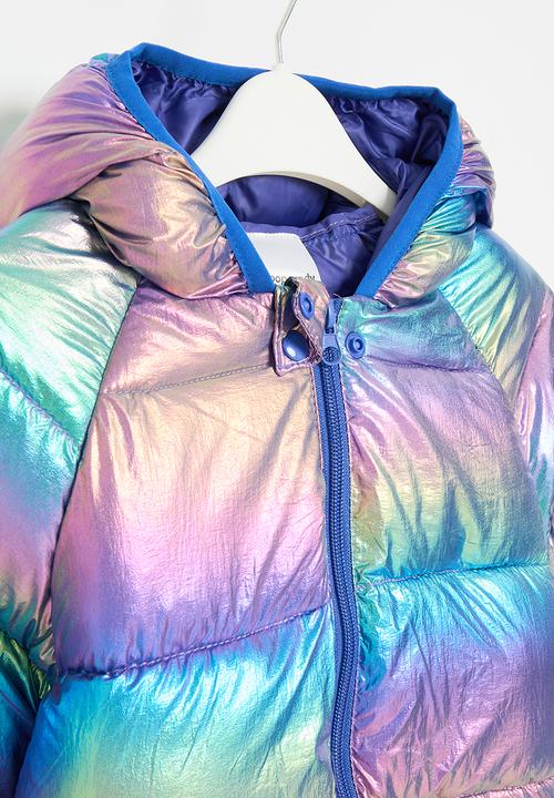Pop Candy - Metallic puffer jacket - purple