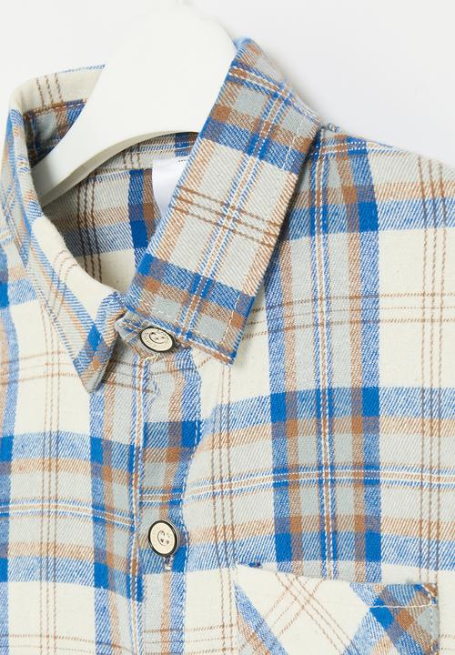 Pop Candy - Check shirt - blue