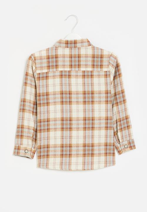 Pop Candy - Check shirt - brown