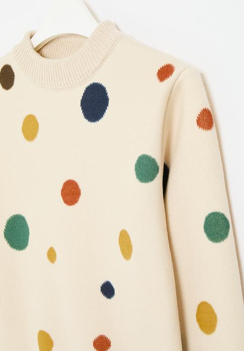 Pop Candy - Polka dot jersey - ecru 