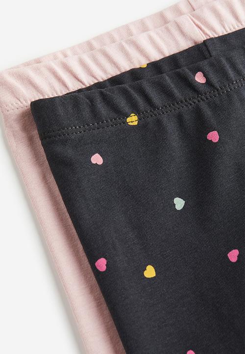 H&M - 2-Pack cycling shorts - light pink hearts