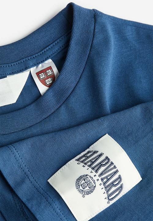 H&M - Oversized printed T-shirt - dark blue harvard university