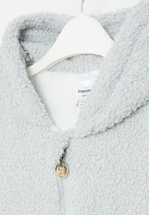 Pop Candy - Dino hooded jacket - grey