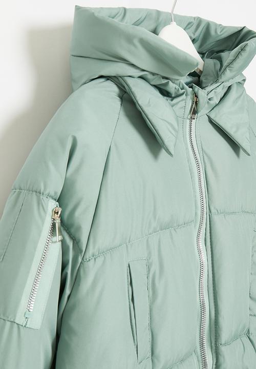 Pop Candy - Hooded puffer jacket - mint green