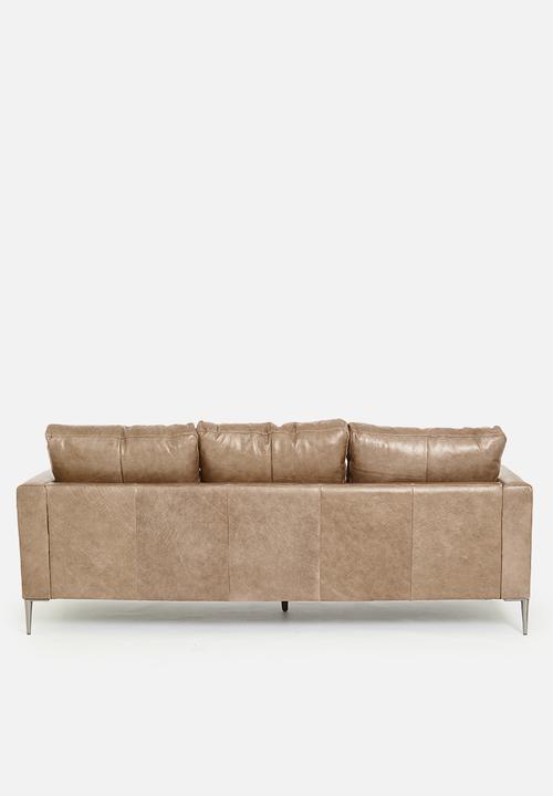 Sixth Floor - Terra 3 seater genuine leather - hazelnut