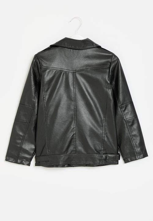 Pop Candy - Faux leather jacket - black