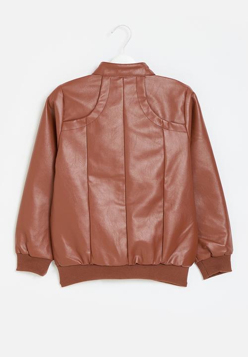 Pop Candy - Faux leather jacket - brown