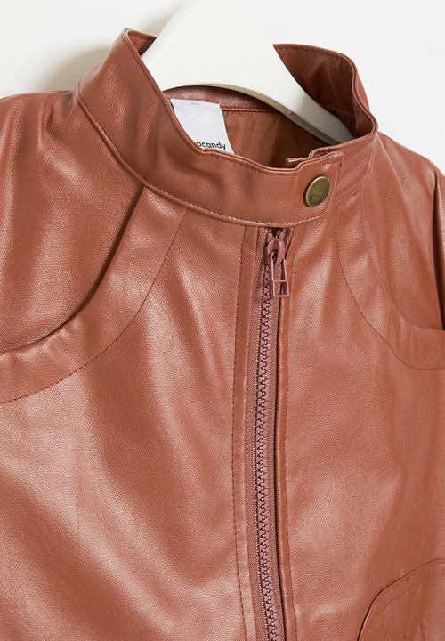 Pop Candy - Faux leather jacket - brown