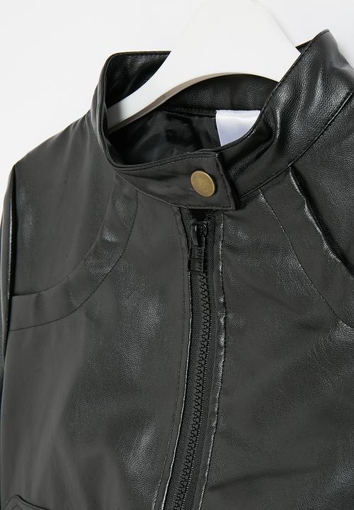 Pop Candy - Faux leather jacket - black