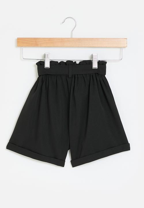 Pop Candy - Paperbag shorts - black