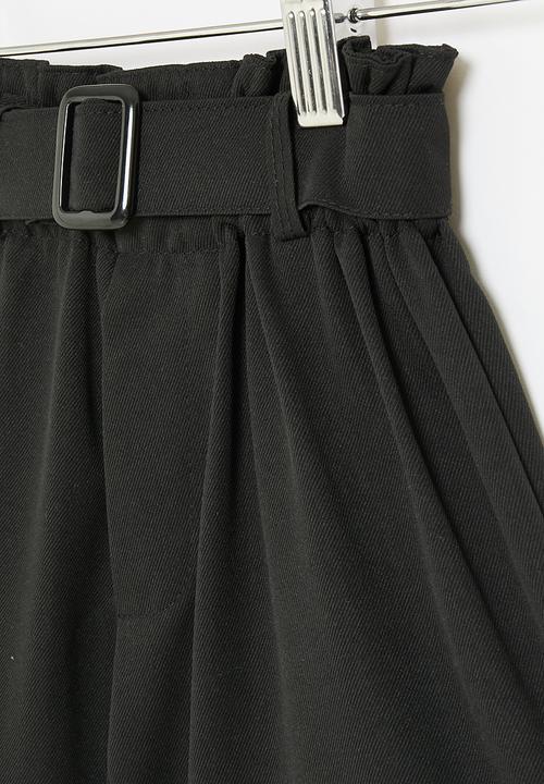 Pop Candy - Paperbag shorts - black