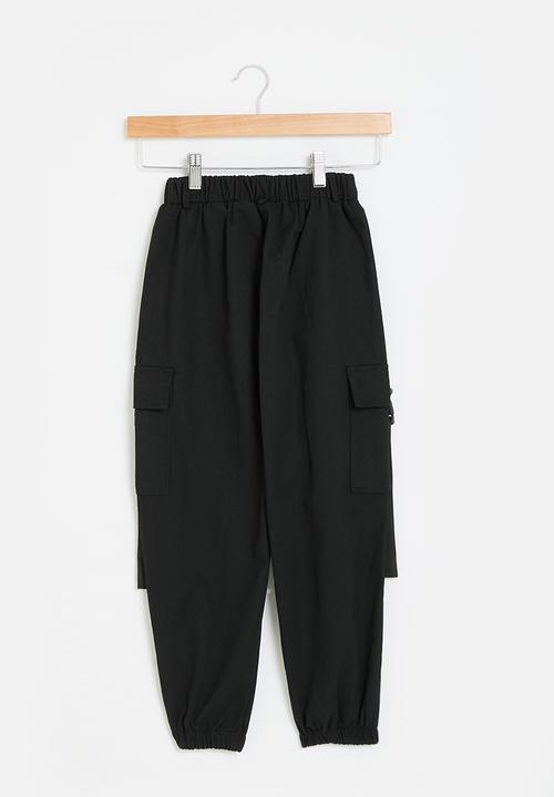 Pop Candy - Utility cuff pants - black