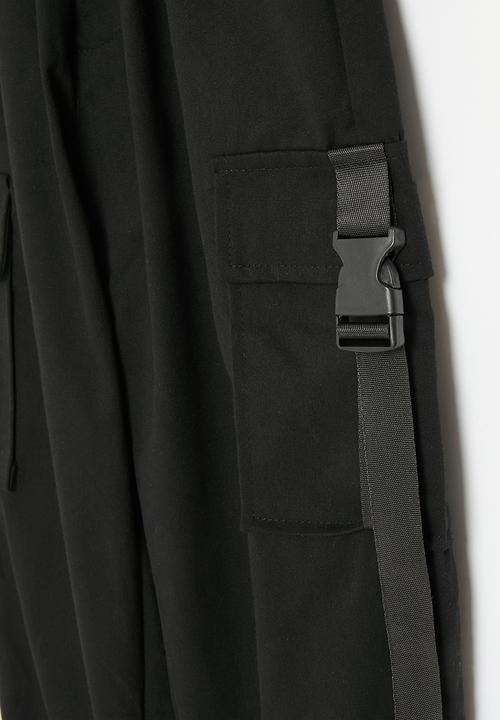 Pop Candy - Utility cuff pants - black