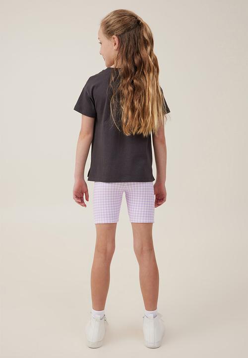 Cotton On - Hailey bike short - lilac drop/gingham