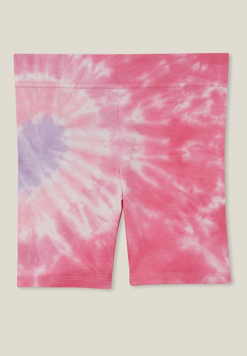 Cotton On - Hailey bike short - cali pink love/tie dye